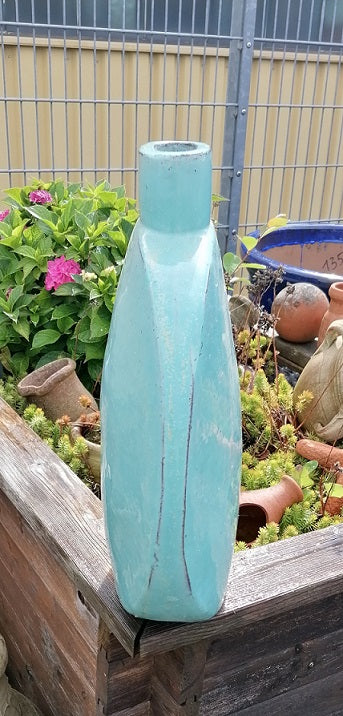 NEU !! Außergewöhnliche wunderschöne Vase ca. 42 cm hoch aus frostfesten Steinzeug türkis glasiert , Dekoration Haus Garten Amphore