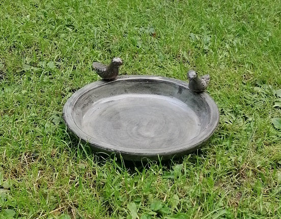NEU !! Vogeltränke ø ca. 30 cm aus Keramik türkis glasiert Insektentränke Vogelbad Garten