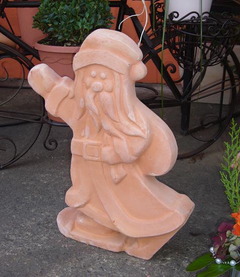 2. Wahl!! Weihnachtsmann ca. 44 cm hoch aus Terracotta Advent Deko