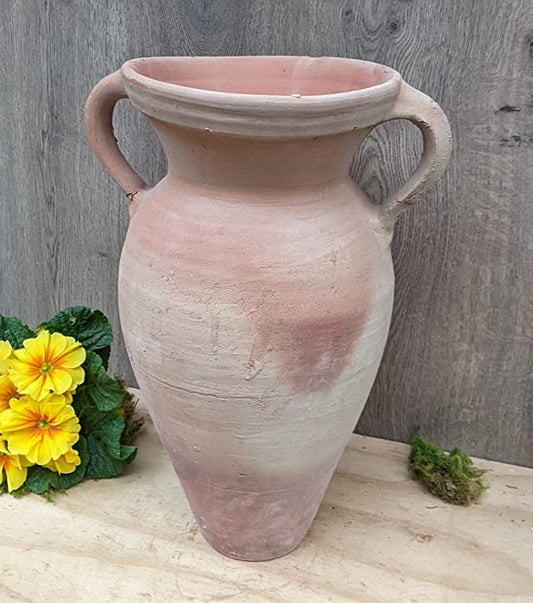 Rustikale Amphore ca. 45 cm hoch mit 2 Henkel aus Terracotta Krug Vase