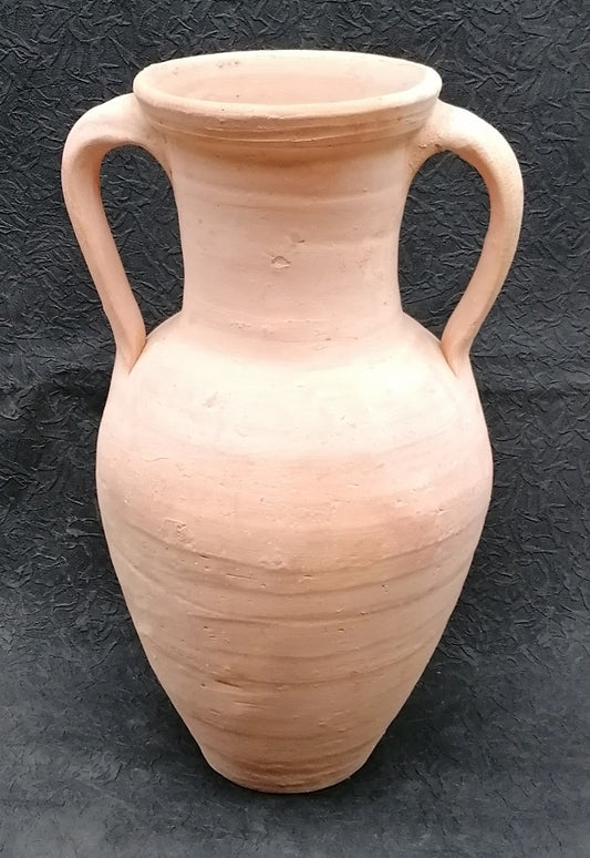 Rustikale rötliche Amphore ca. 46 cm hoch mit 2 Henkel aus Terracotta Krug Vase